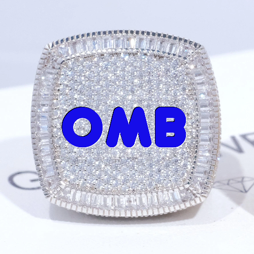 CUSTOM LETTER 3D ICED RING
