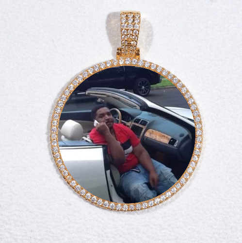 MEDIUM 3D CIRCLE CUSTOM PICTURE PENDANT