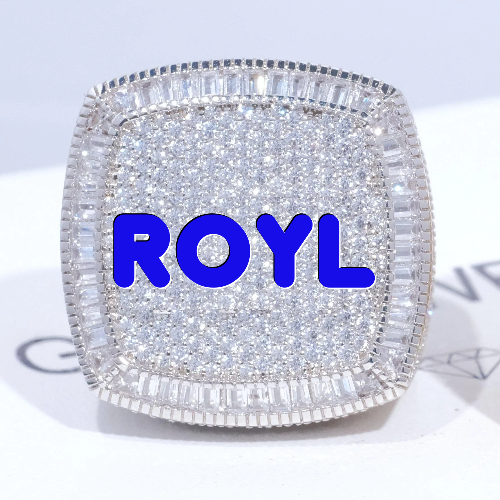 CUSTOM LETTER 3D ICED RING