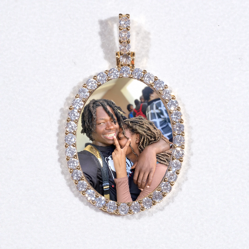3D Oval Custom Picture Pendant
