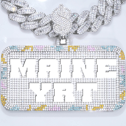 CUSTOM LETTER NECKLACE 3D COLORFUL SQUARE