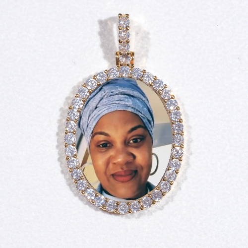 3D Oval Custom Picture Pendant