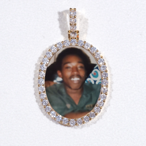3D Oval Custom Picture Pendant