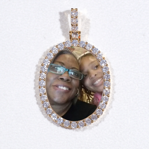 3D Oval Custom Picture Pendant