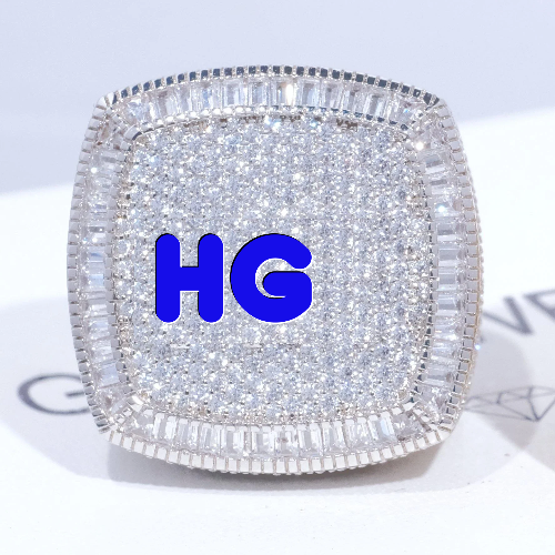 CUSTOM LETTER 3D ICED RING