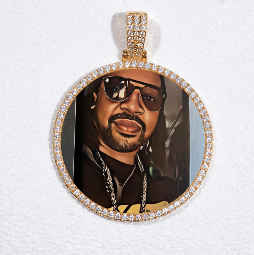MEDIUM 3D CIRCLE CUSTOM PICTURE PENDANT