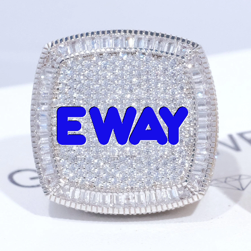 CUSTOM LETTER 3D ICED RING