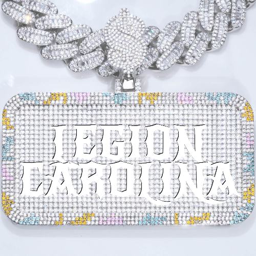 CUSTOM LETTER NECKLACE 3D COLORFUL SQUARE