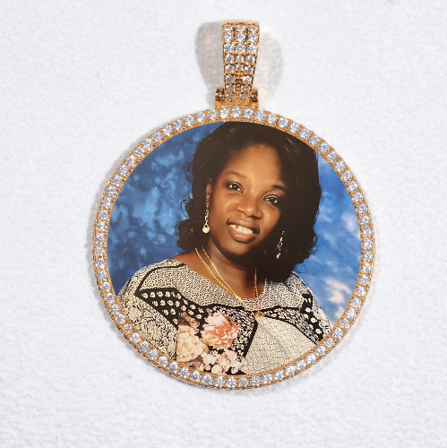 MEDIUM 3D CIRCLE CUSTOM PICTURE PENDANT
