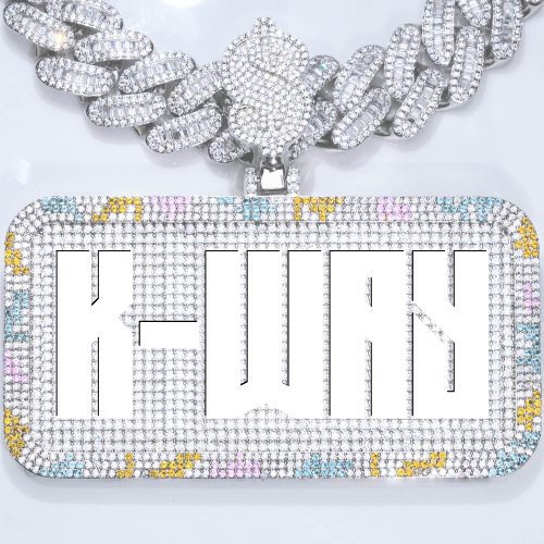 CUSTOM LETTER NECKLACE 3D COLORFUL SQUARE