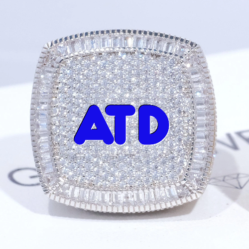 CUSTOM LETTER 3D ICED RING