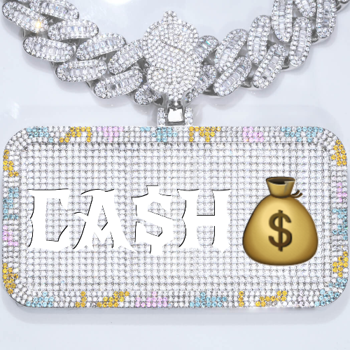 CUSTOM LETTER NECKLACE 3D COLORFUL SQUARE
