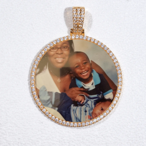 MEDIUM 3D CIRCLE CUSTOM PICTURE PENDANT