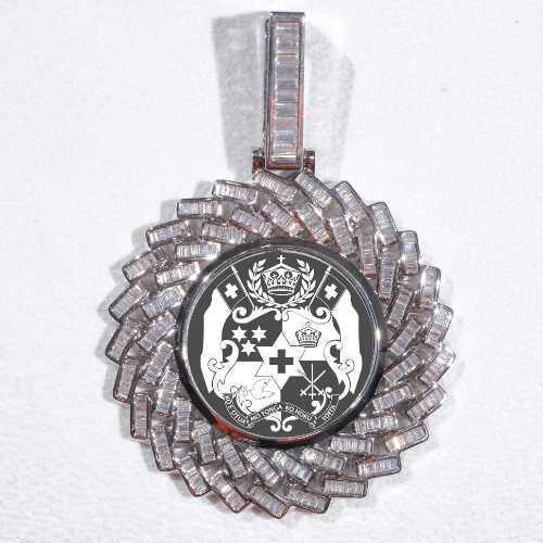 Large 3D Baguette Custom Picture Pendant