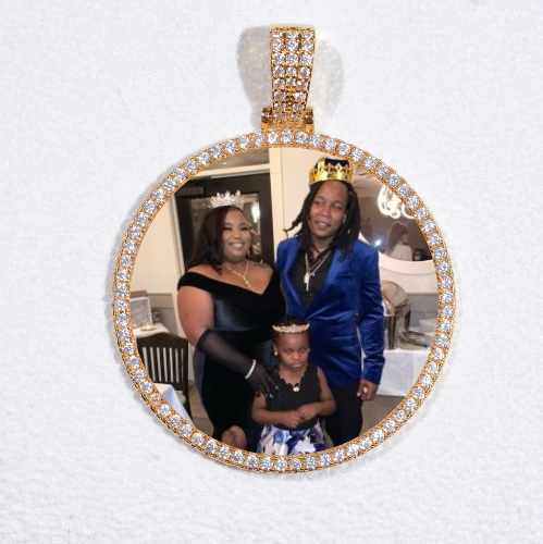 MEDIUM 3D CIRCLE CUSTOM PICTURE PENDANT