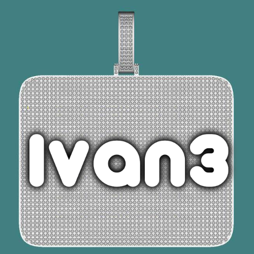 CUSTOM LETTER NECKLACE 3D BIG SQUARE