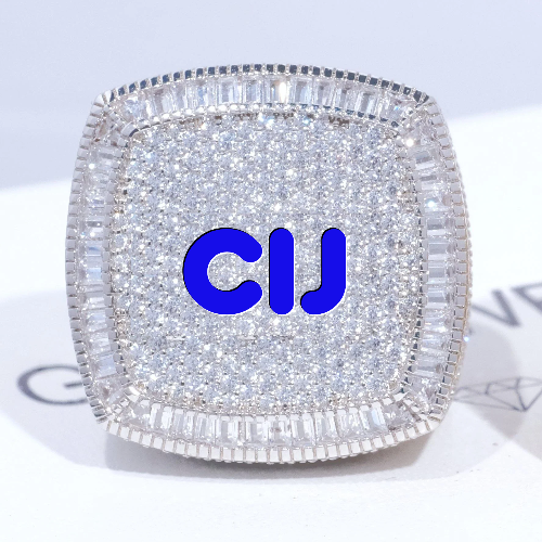 CUSTOM LETTER 3D ICED RING