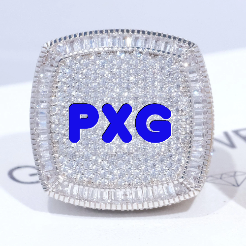 CUSTOM LETTER 3D ICED RING