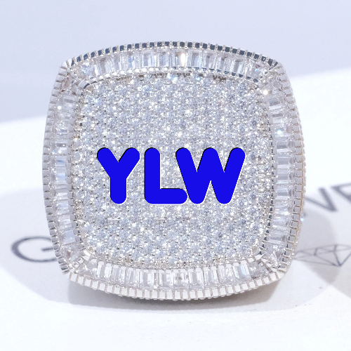 CUSTOM LETTER 3D ICED RING