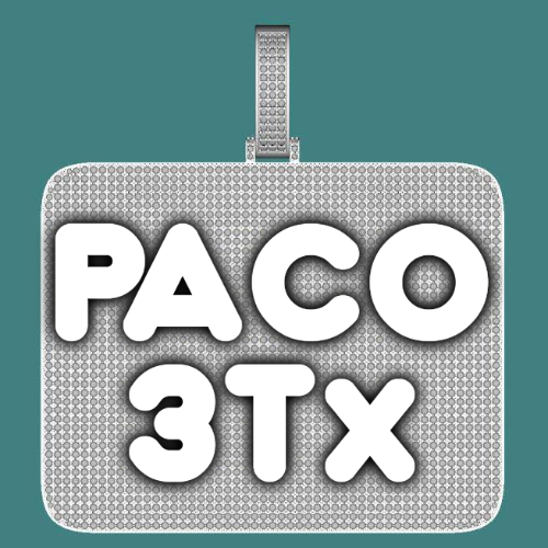 CUSTOM LETTER NECKLACE 3D BIG SQUARE