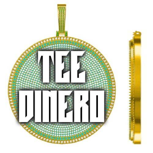CUSTOM LETTER NECKLACE 3D BIG DISC