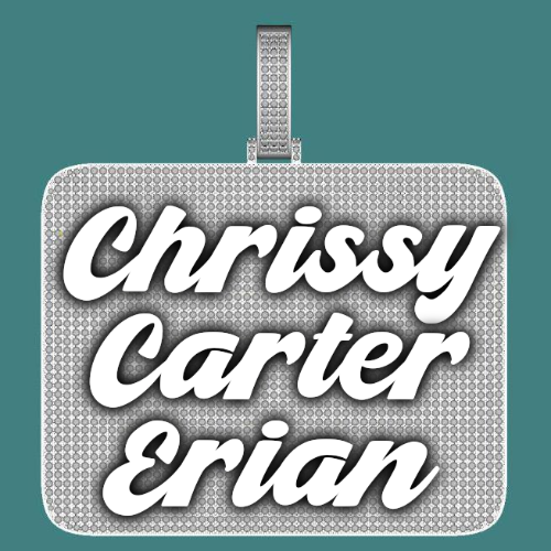 CUSTOM LETTER NECKLACE 3D BIG SQUARE