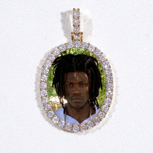 3D Oval Custom Picture Pendant