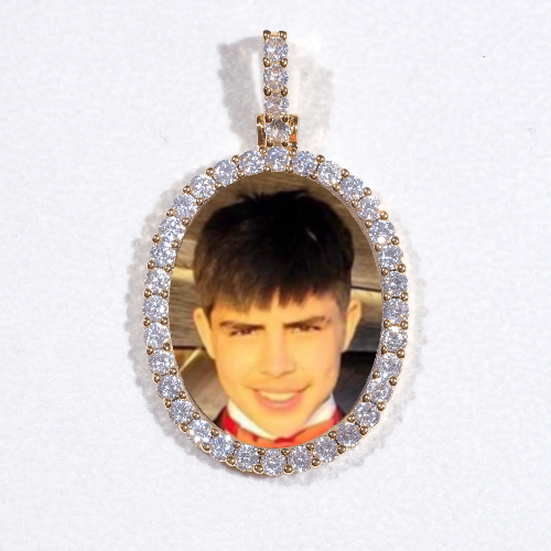 3D Oval Custom Picture Pendant