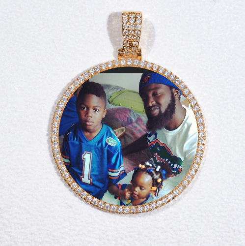 MEDIUM 3D CIRCLE CUSTOM PICTURE PENDANT