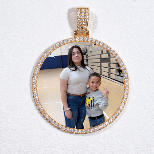MEDIUM 3D CIRCLE CUSTOM PICTURE PENDANT
