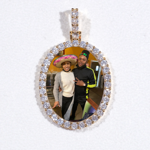 3D Oval Custom Picture Pendant