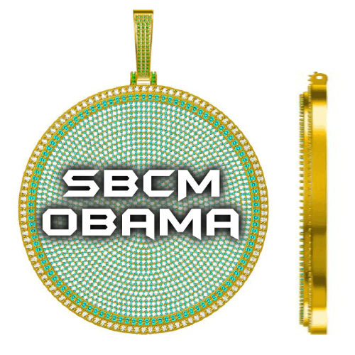 CUSTOM LETTER NECKLACE 3D BIG DISC