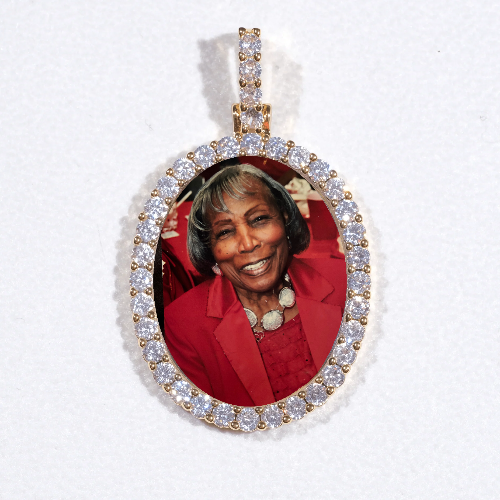 3D Oval Custom Picture Pendant