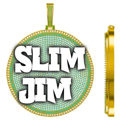 CUSTOM LETTER NECKLACE 3D BIG DISC