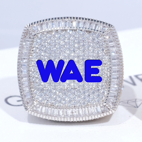 CUSTOM LETTER 3D ICED RING