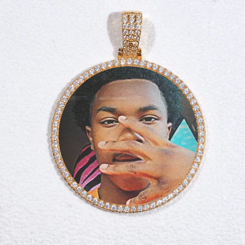 MEDIUM 3D CIRCLE CUSTOM PICTURE PENDANT