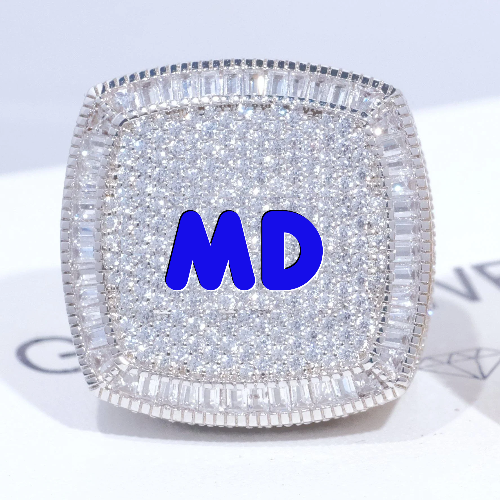 CUSTOM LETTER 3D ICED RING
