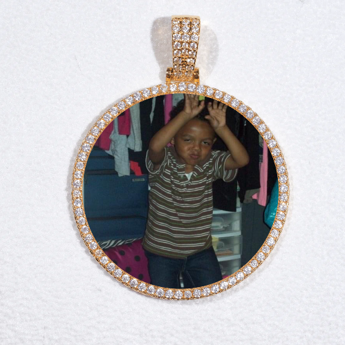 MEDIUM 3D CIRCLE CUSTOM PICTURE PENDANT