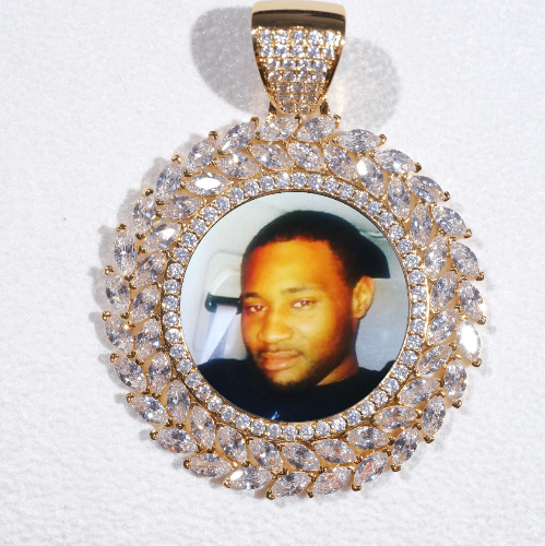 Large 3D Wheat Ear Custom Picture Pendant