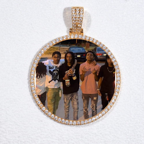 MEDIUM 3D CIRCLE CUSTOM PICTURE PENDANT