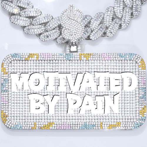 CUSTOM LETTER NECKLACE 3D COLORFUL SQUARE