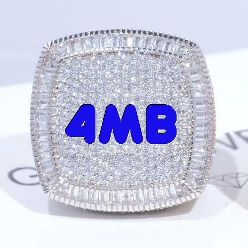 CUSTOM LETTER 3D ICED RING