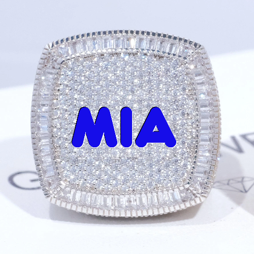 CUSTOM LETTER 3D ICED RING