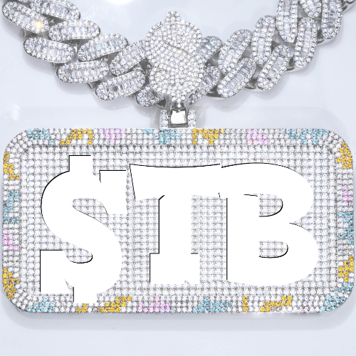 CUSTOM LETTER NECKLACE 3D COLORFUL SQUARE
