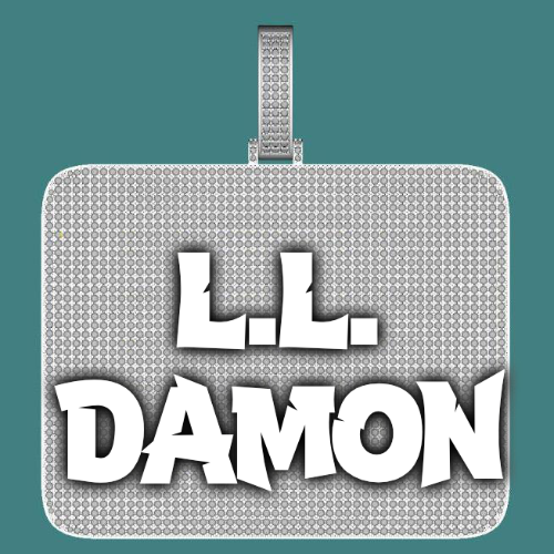 CUSTOM LETTER NECKLACE 3D BIG SQUARE