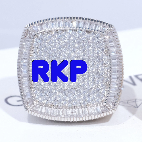 CUSTOM LETTER 3D ICED RING