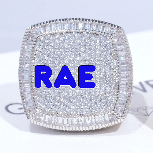 CUSTOM LETTER 3D ICED RING