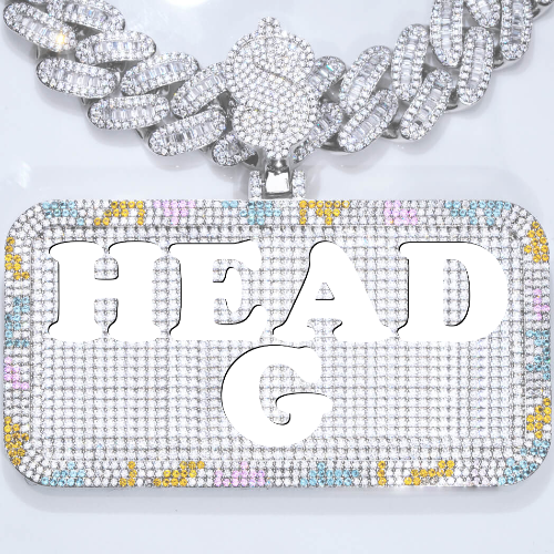 CUSTOM LETTER NECKLACE 3D COLORFUL SQUARE