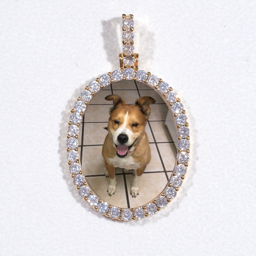 3D Oval Custom Picture Pendant