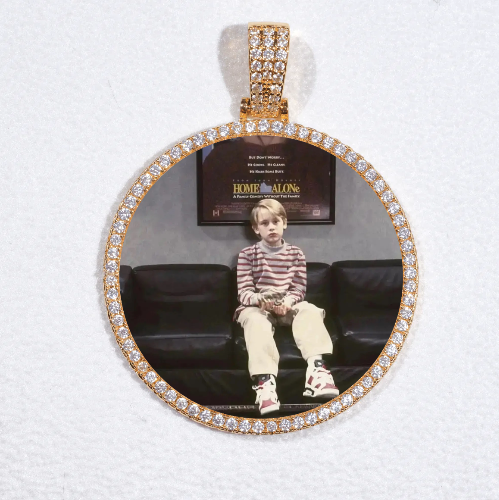 MEDIUM 3D CIRCLE CUSTOM PICTURE PENDANT